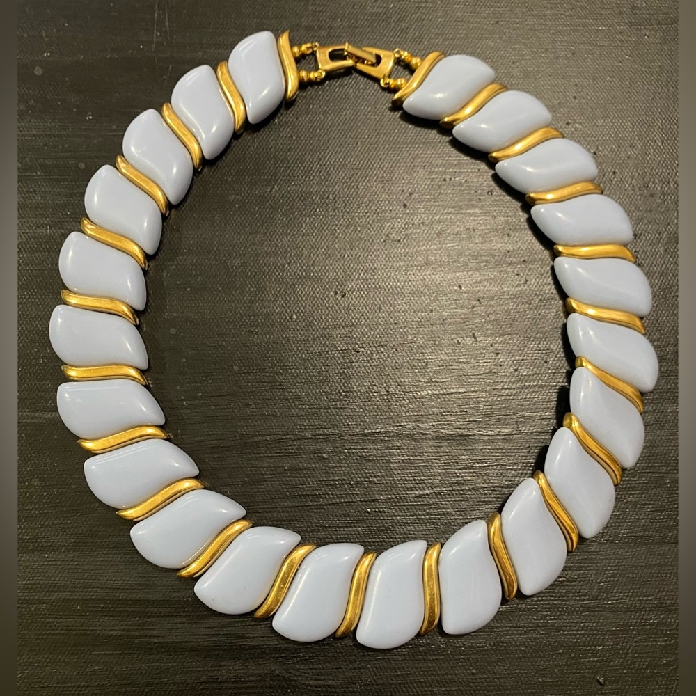 Vintage, blue and gold necklace